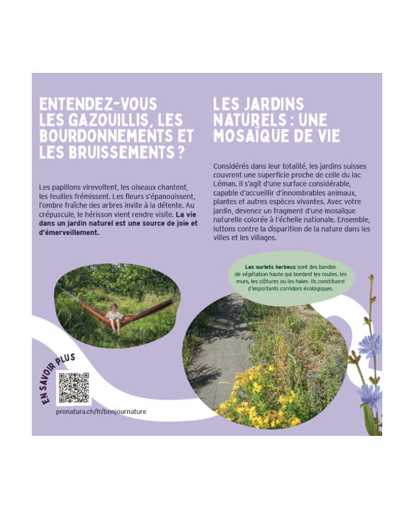 Dépliant «BONJOUR NATURE»