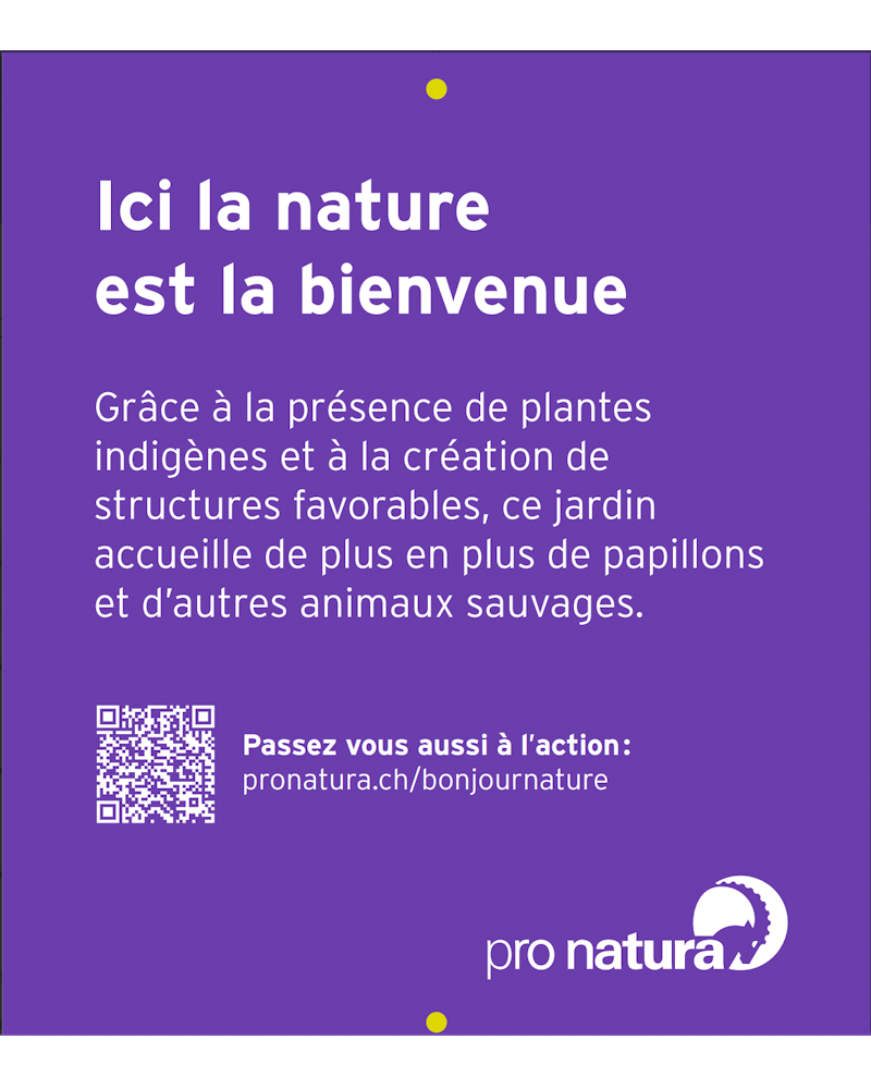 Gartenschild «Naturförderung»